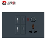 4 GANG SWITCH MFSOCKET AND INDICATOR WITH DIMMER