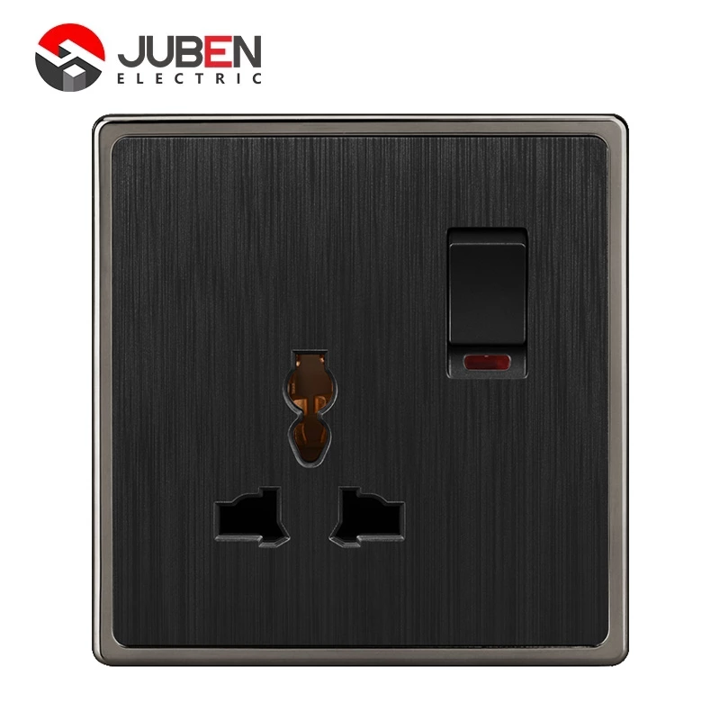 SINGLE 13A MULTI SWITCHED SOCKET WITH LIGHT