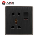SINGLE 5PIN MULTI SWITCHD SOCKET WITH LIGHT