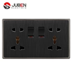 DOUBLE 5PIN MULTI SWITCHED SOCKET WITH LIGHT
