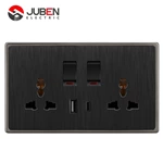 DOUBLE 13A MULTI SWITCHED SOCKET C PORT USB WITH LIGHT