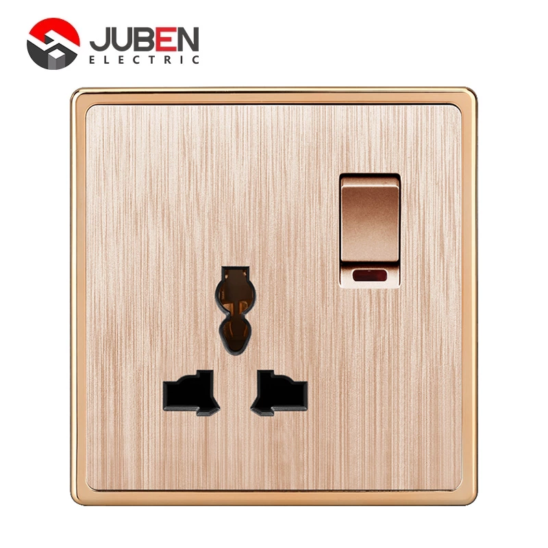 SINGLE 13A MULTI SWITCHED SOCKET WITH LIGHT