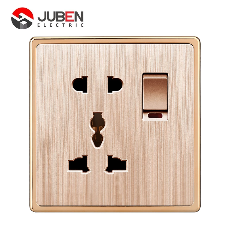 SINGLE 5PIN MULTI SWITCHD SOCKET WITH LIGHT