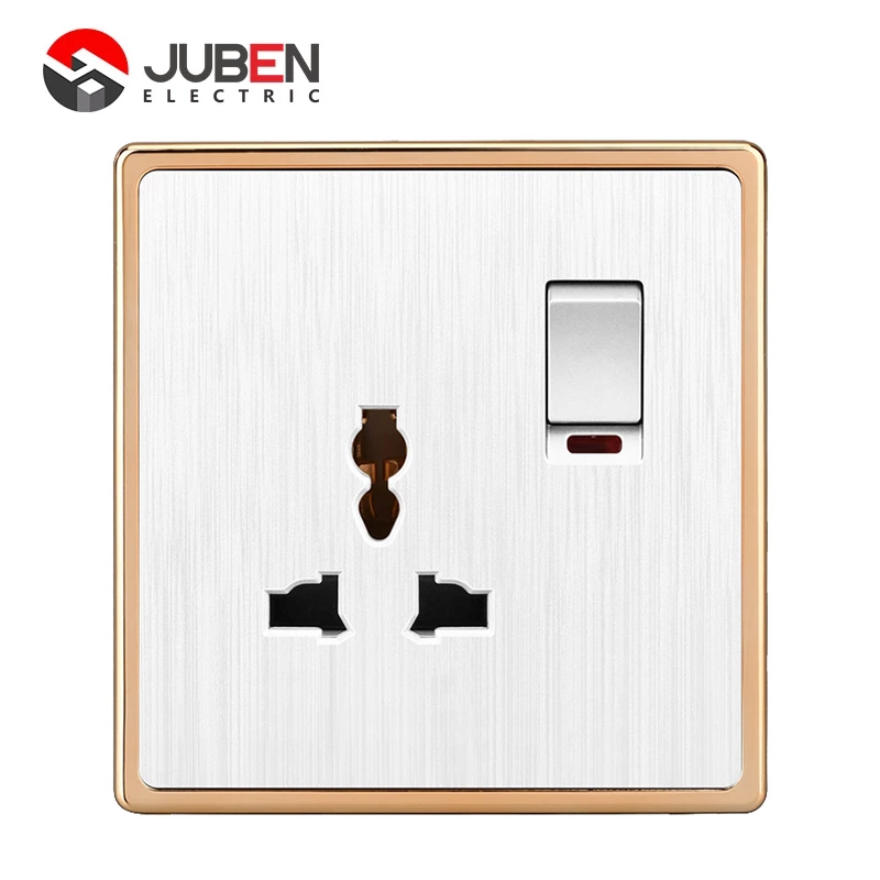 SINGLE 13A MULTI SWITCHED SOCKET WITH LIGHT