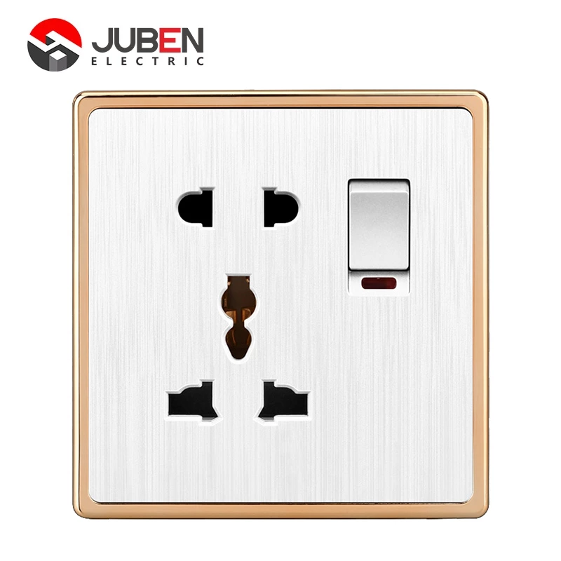 SINGLE 5PIN MULTI SWITCHD SOCKET WITH LIGHT