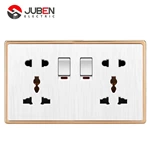 DOUBLE 5PIN MULTI SWITCHED SOCKET WITH LIGHT