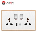 DOUBLE 13A MULTI SWITCHED SOCKET C PORT USB WITH LIGHT
