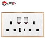 DOUBLE 13A SWITCHED SOCKET C PORT USB WITH LIGHT