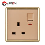 SINGLE 13A SWITCHED SOCKET WITH LIGHT