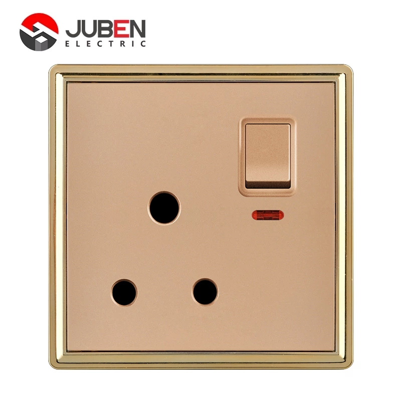SINGLE 15A SWITCHED SOCKET WITH LIGHT