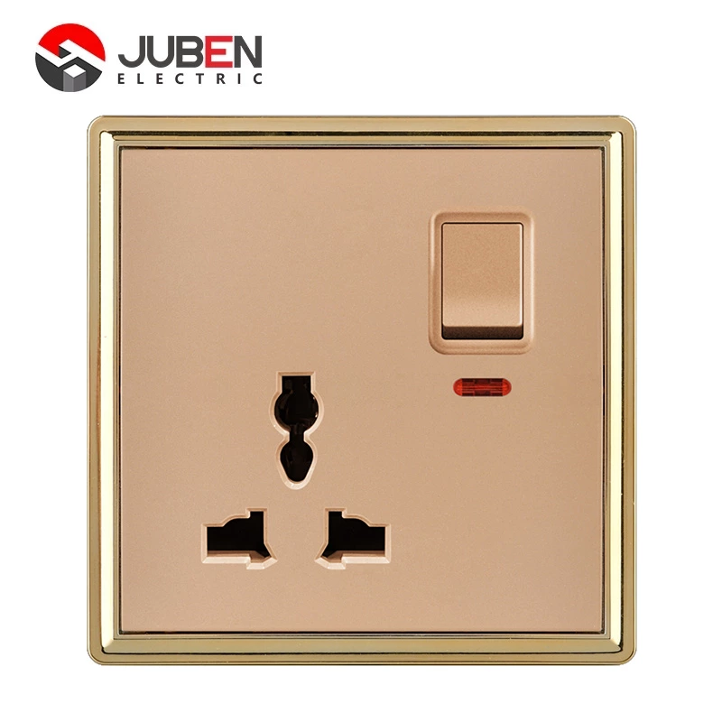 SINGLE 13A MULTI SWITCHED SOCKET WITH LIGHT
