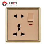 SINGLE 5PIN MULTI SWITCHD SOCKET WITH LIGHT