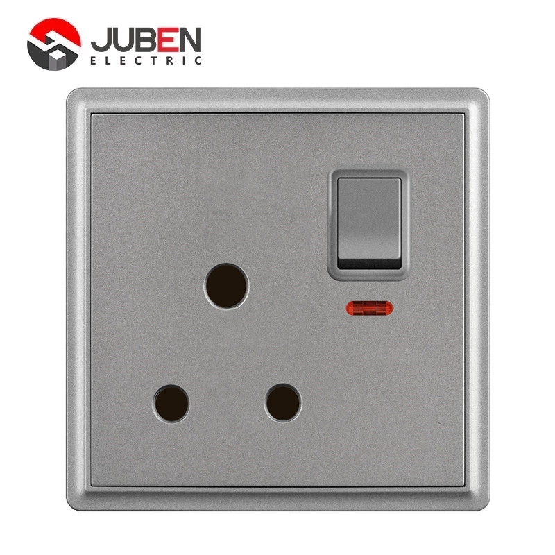 SINGLE 15A SWITCHED SOCKET WITH LIGHT