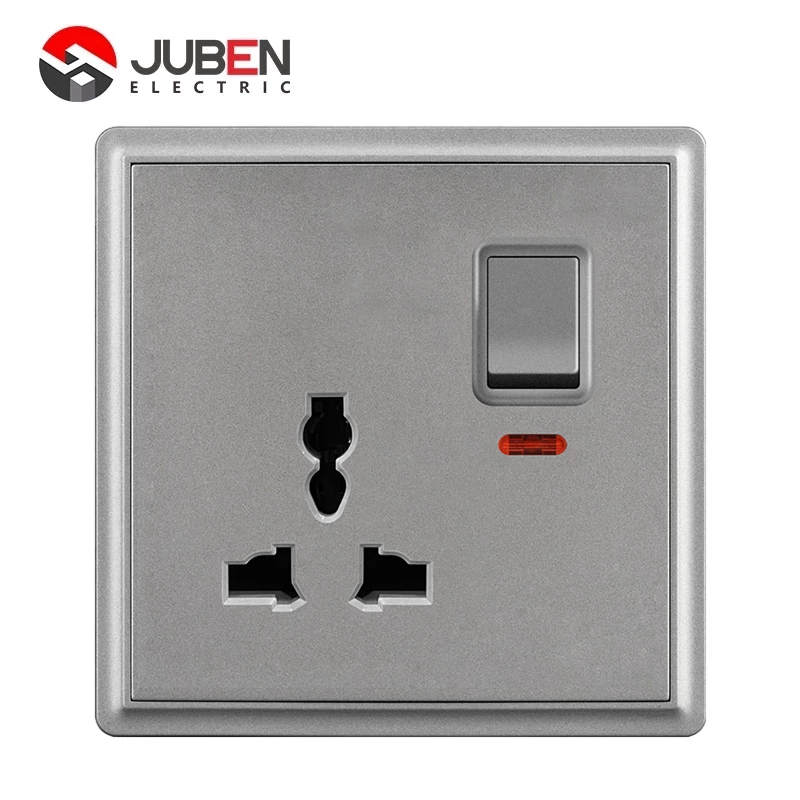 SINGLE 13A MULTI SWITCHED SOCKET WITH LIGHT