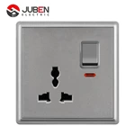 SINGLE 13A MULTI SWITCHED SOCKET WITH LIGHT