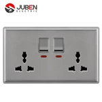 DOUBLE 13A MULTI SWITCHED SOCKET WITH LIGHT