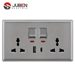 DOUBLE 13A MULTI SWITCHED SOCKET C PORT USB WITH LIGHT