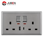 DOUBLE 13A SWITCHED SOCKET C PORT USB WITH LIGHT