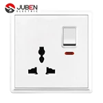 SINGLE 13A MULTI SWITCHED SOCKET WITH LIGHT