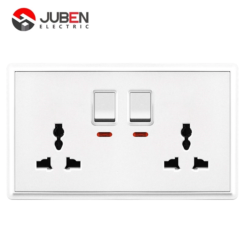 DOUBLE 13A MULTI SWITCHED SOCKET WITH LIGHT