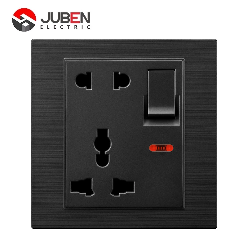SINGLE 5PIN MULTI SWITCHD SOCKET WITH LIGHT