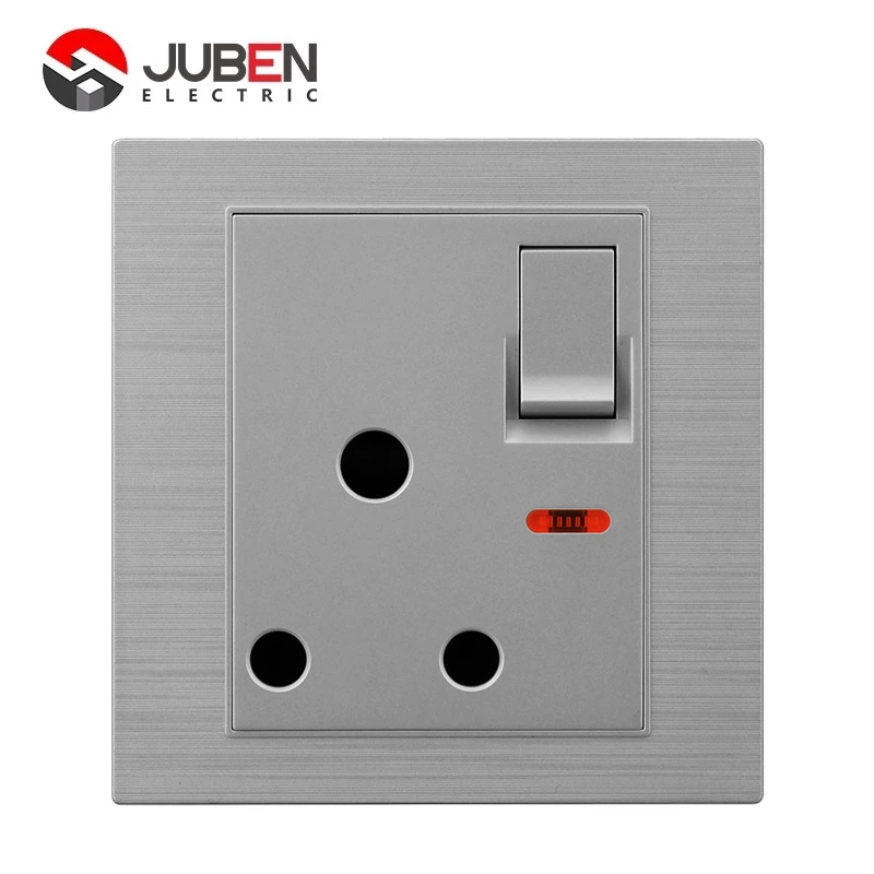 SINGLE 15A SWITCHED SOCKET WITH LIGHT
