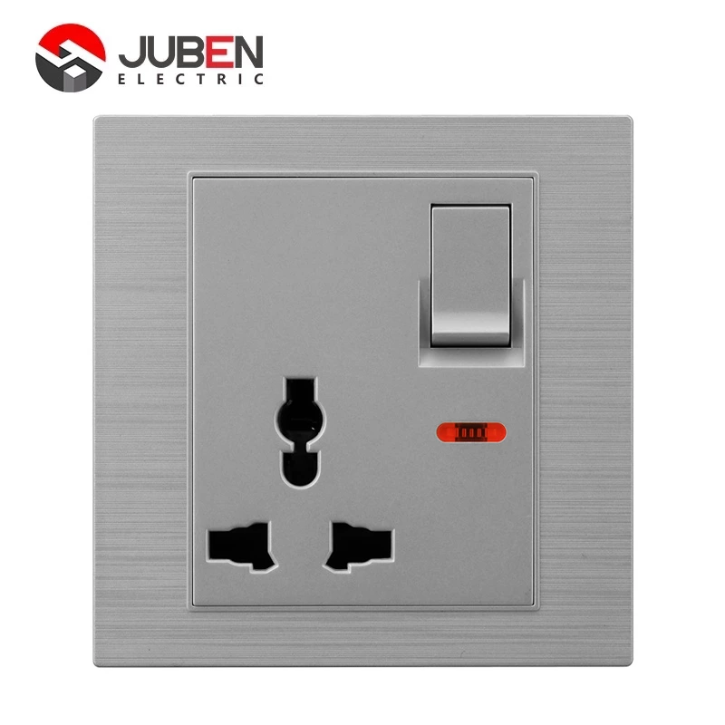 SINGLE 13A MULTI SWITCHED SOCKET WITH LIGHT
