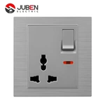 SINGLE 13A MULTI SWITCHED SOCKET WITH LIGHT