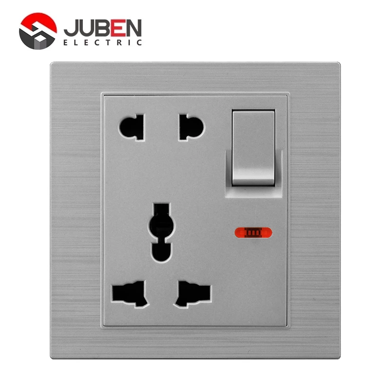 SINGLE 5PIN MULTI SWITCHD SOCKET WITH LIGHT