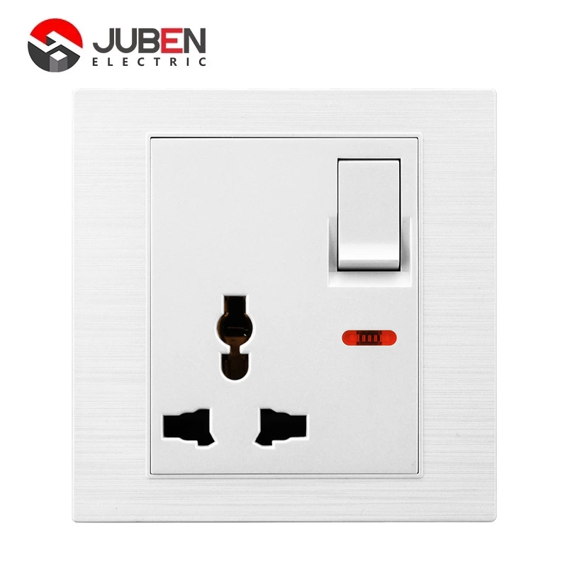 SINGLE 13A MULTI SWITCHED SOCKET WITH LIGHT