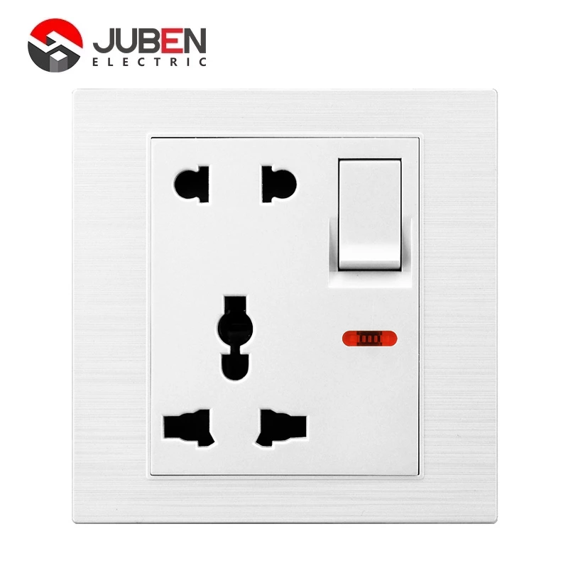 SINGLE 5PIN MULTI SWITCHD SOCKET WITH LIGHT