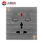 2 GANG MF SOCKET WITH INDICATOR