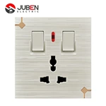 2 GANG MF SOCKET WITH INDICATOR