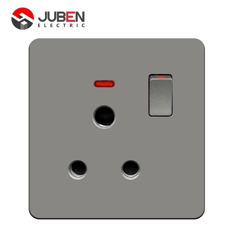 SINGLE 15A SWITCHED SOCKET WITH LIGHT
