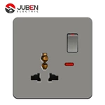 SINGLE 13A MULTI SWITCHED SOCKET WITH LIGHT