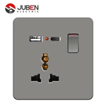 SINGLE 13A MULTI SWITCHED SOCKET + C PORT USB WITH LIGHT