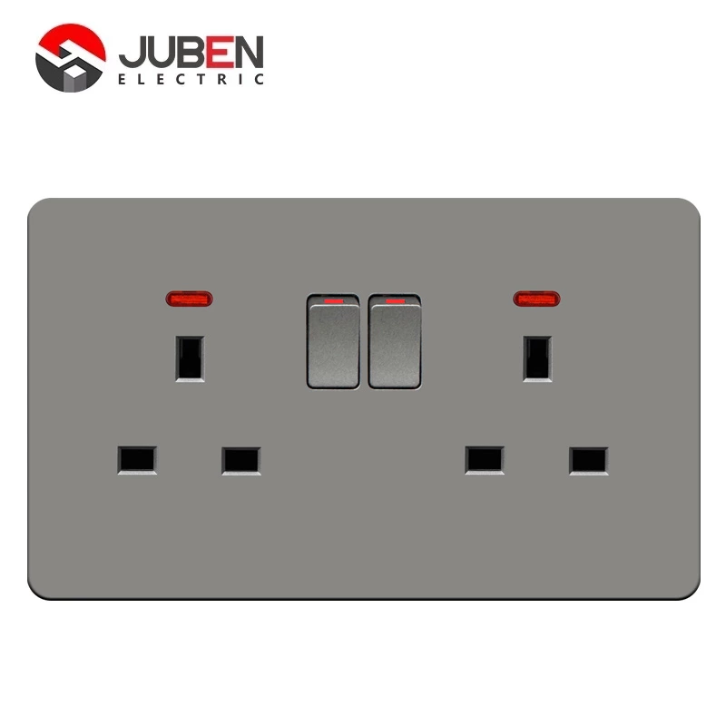 DOUBLE 13A WAITCHED SOCKET WITH LIGHT
