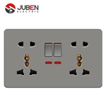 DOUBLE 5PIN MULTI SWITCHED SOCKET WITH LIGHT