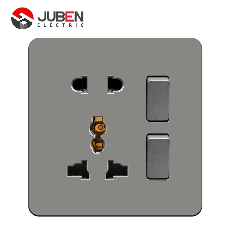 2 GANG 1 WAY SWITCH WITH MULTI-FUNCTIONAL 5 PIN SOCKET
