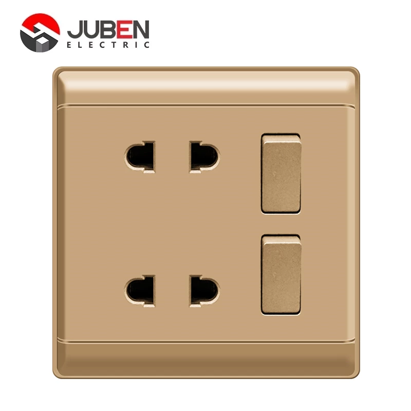 2 GANG 1 WAY SWITCH WITH 4 PIN SOCKET