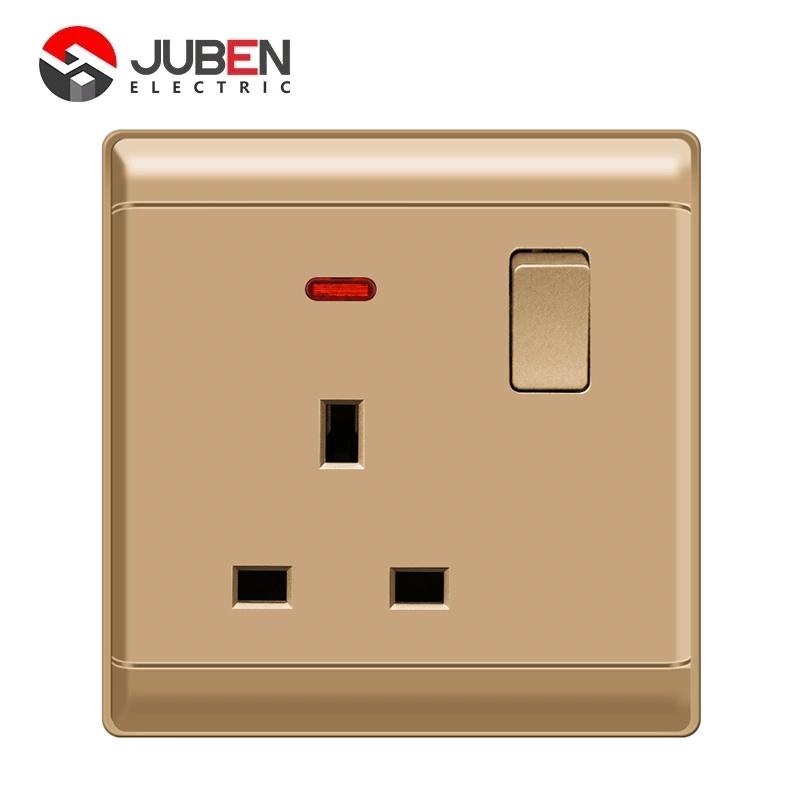 SINGLE 13A SWITCHED SOCKET WITH LIGHT