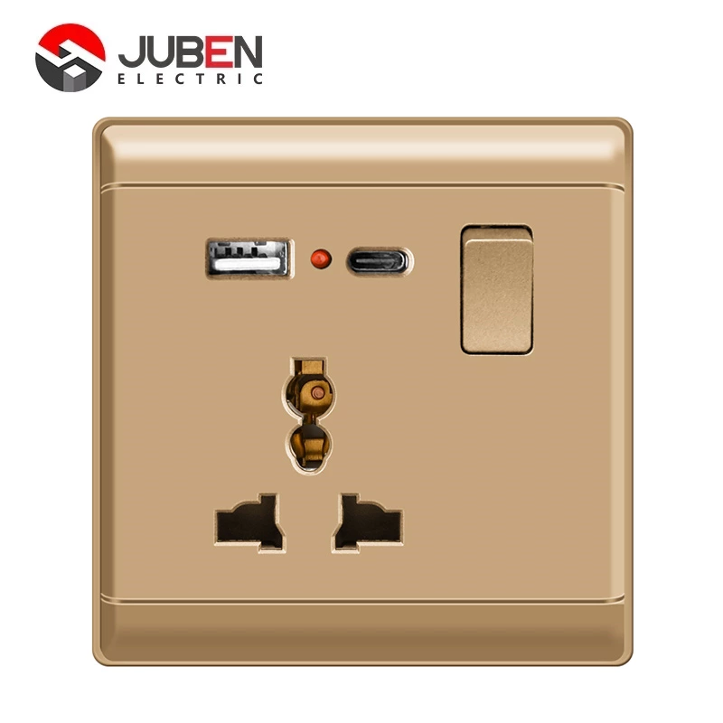 SINGLE 13A MLILTI SWITCHED SOCKET + C PORT USB WITH LIGHT