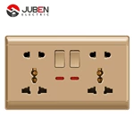 DOUBLE 5PIN MULTI SWITCHED SOCKET WITH LIGHT