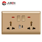 DOUBLE 13A MULTI SWITCHED SOCKET + C PORT USB WITH LIGHT